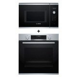 (Bundle) Bosch HBA5570S0B Series 6 Built-in Oven (71L) + BEL554MS0K Series 6 Built-in Microwave Oven (25L)