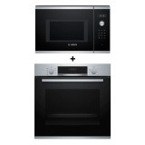 (Bundle) Bosch HBS573BS0B Series 4 Built-in Oven + BEL554MS0K Series 6 Built-in Microwave Oven (25L)