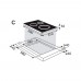 Brandt BPI164HUX 4 Zone Ultraboost HoriZone Induction Hob (60cm)(30amp)