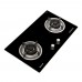 Brandt TG2282BBL (LPG)(Battery Ignition) 2 Burner Gas Hob (80cm)(Black)