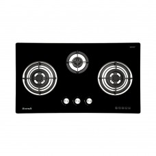 Brandt TG2293BBP (PUB)(Battery Ignition) 3 Burner Gas Hob (90cm)(Black)