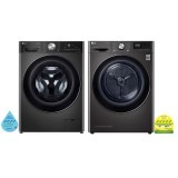 (Bundle) LG FV1411S2B Front Load Washing Machine (11KG)(4Ticks) + TD-H90VBD Dual Inverter Heat Pump Dryer (9KG)(5 Ticks)