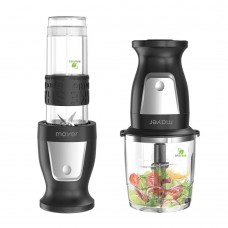 Mayer MMBC19BK Mini 2-in-1 Blender Plus Chopper (Black) 