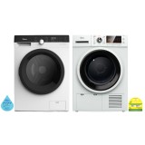 (Bundle) Midea MFK968W Washing Machine (9kg) + MD820W Condenser Dryer (8kg)