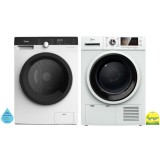 (Bundle) Midea MFK868W Washing Machine (8kg) + MD820W Condenser Dryer (8kg)