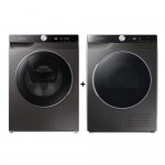 (Bundle) Samsung WW12TP94DSX/SP Front Load Washing Machine (12kg)(4 Ticks) + DV90T8240SX/SP HeatPump Dryer (9kg)(5 Ticks)