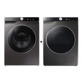 (Bundle) Samsung WW12TP94DSX/SP Front Load Washing Machine (12kg)(4 Ticks) + DV90T8240SX/SP HeatPump Dryer (9kg)(5 Ticks)