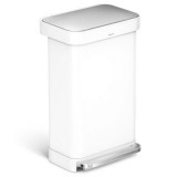 Simplehuman CW2027 Rectangular Step Can with Liner Pocket (45L)