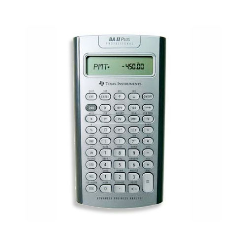 vacío prisa Aventurero Texas Instruments Calculator BAII Plus Professional